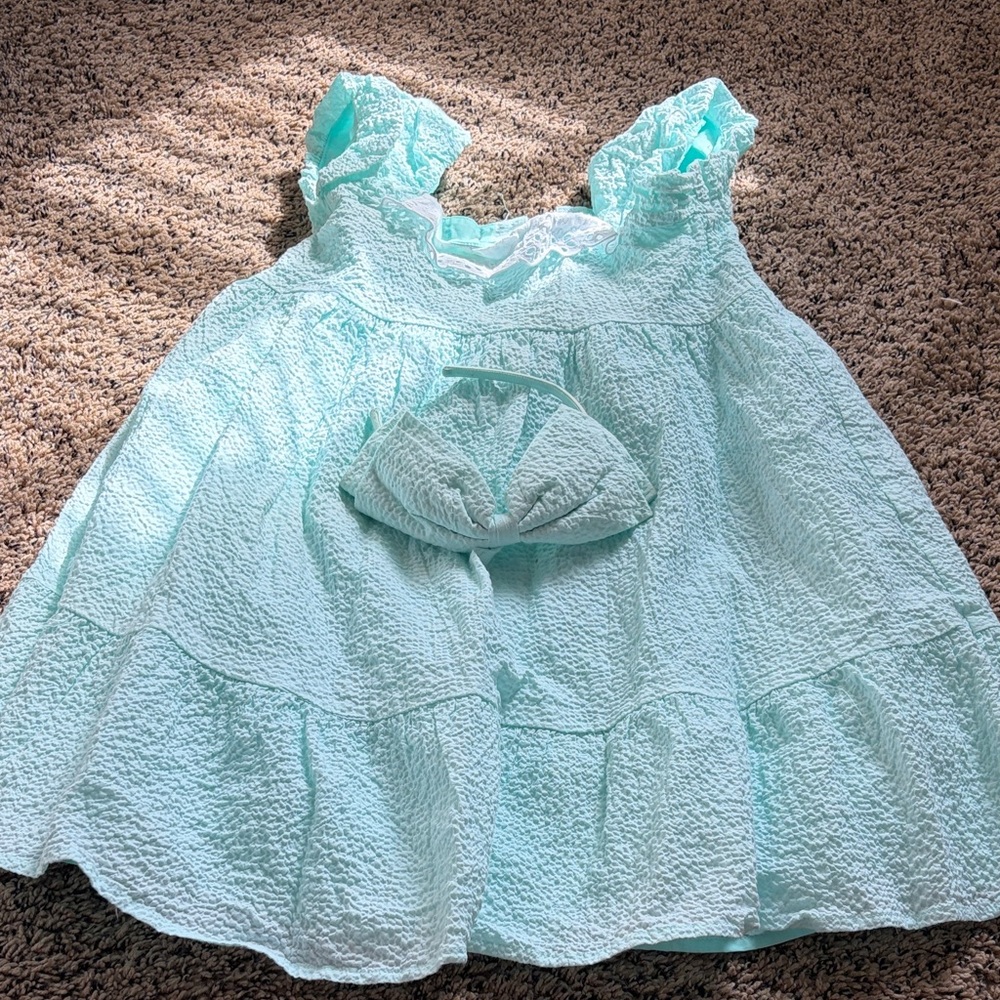 Janie and Jack Aqua Sleeveless Dress